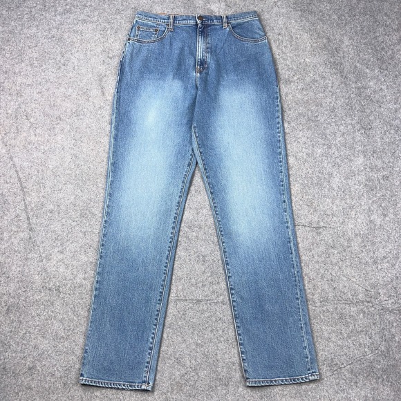 VTG Gap Jeans Women 16 Long Blue Straight Leg Stretch Faded Denim Pants Y2K 1969 - Picture 1 of 12